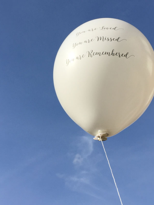 'You are Loved, Missed, Remembered' Funeral Remembrance Balloons