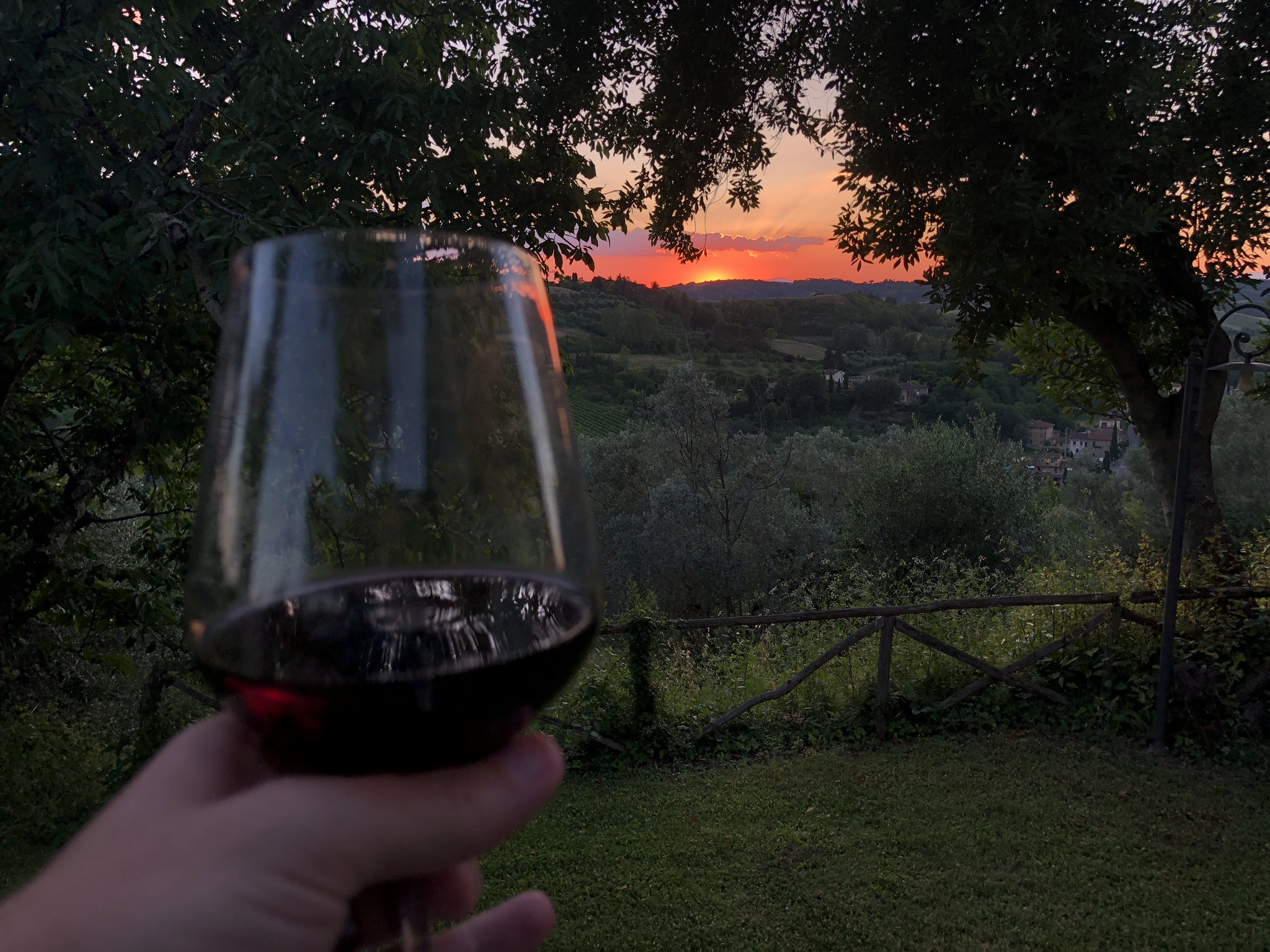 Red wine in Tuscany 